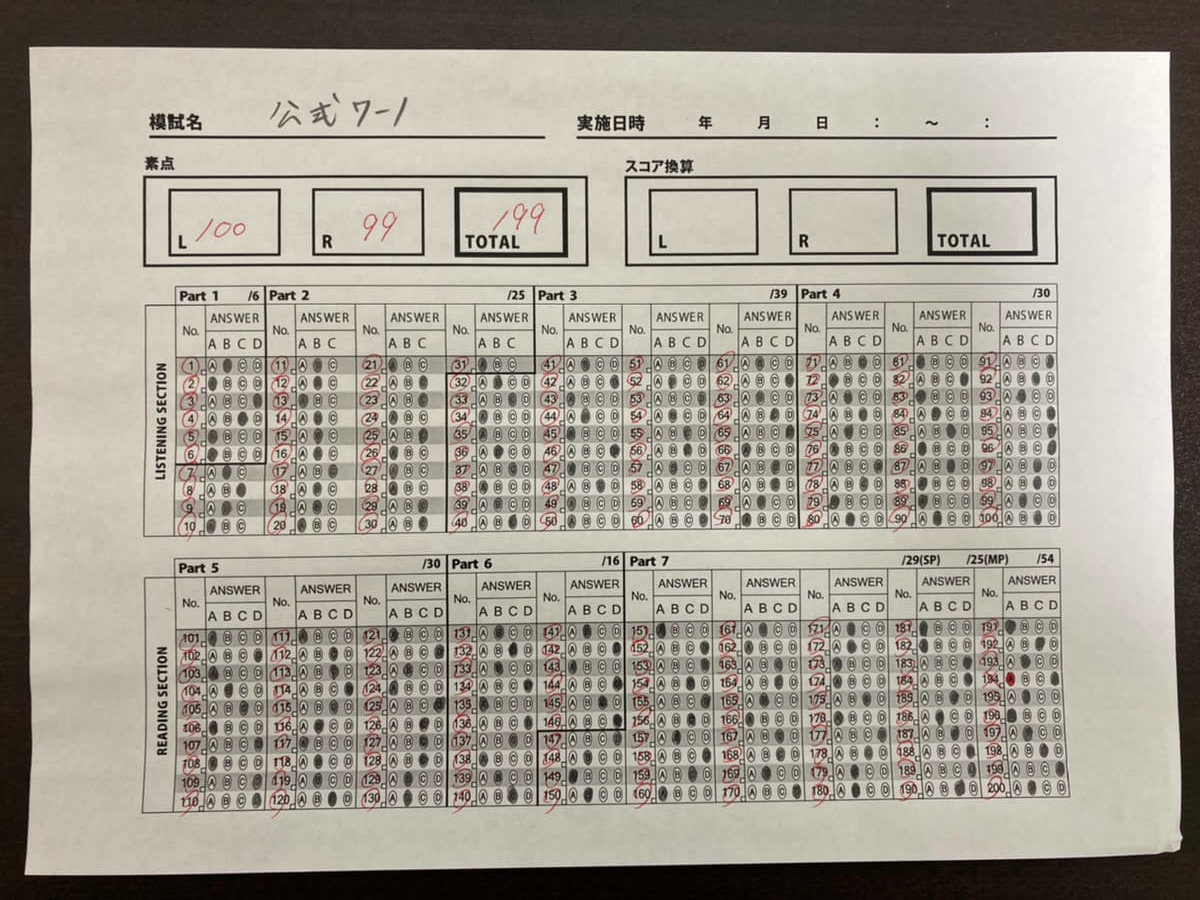 TOEIC公式問題集7の難易度&感想&レビュー