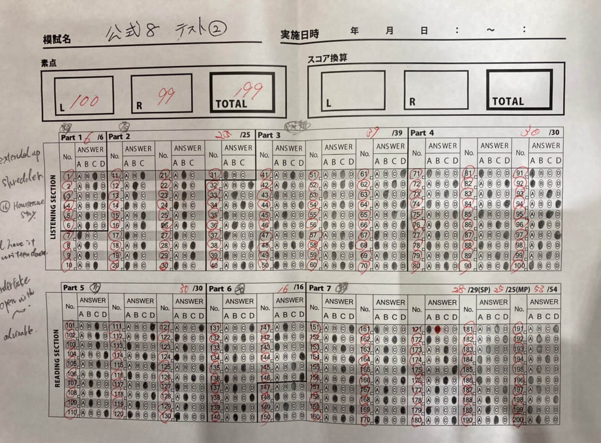 TOEIC公式問題集8の難易度&感想&レビュー